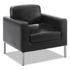 HON Corral Club Chair, 31.5" x 28" x 30.5", Black Seat/Back, Platinum Base