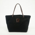 Fendi Black x Brown Velour x Leather Tote Bag #1951 by Bolt Boutique