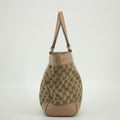 Gucci Brown x Pink Canvas x Leather Mayfair Tote Bag #1952 by Bolt Boutique