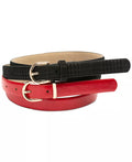 Giani Bernini Plus Size Two-for-One Smooth and Plaid Belts, Size 1X by Vanessa Jane