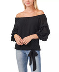 Vince Camuto Clip-Dot Off-the-Shoulder Top, Size Medium by Vanessa Jane