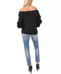 Vince Camuto Clip-Dot Off-the-Shoulder Top, Size Medium by Vanessa Jane