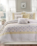 Madison Park Dawn 6 Piece Cotton Percale Reversible Coverlet Set - King/Cal King by Vanessa Jane