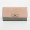 Gucci Pink x Gray Guccissima Leather Ribbon Long Wallet #1959