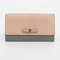 Gucci Pink x Gray Guccissima Leather Ribbon Long Wallet #1959 by Bolt Boutique