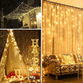 19.6 x 6.6 FT. 448 LED Warm White Waterproof String Fairy Curtain Lights by DailySale