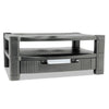 Kantek Two-Level Monitor Stand, 17" x 13.25" x 3.5" to 7", Black, Supports 50 lbs