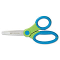 Westcott Titanium Bonded Kids Scissors, Rounded Tip, 5" Long, 2" Cut Length, Randomly Assorted Straight Handles