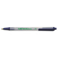 BIC Ecolutions Clic Stic Ballpoint Pen, Retractable, Medium 1 mm, Blue Ink, Clear Barrel, Dozen