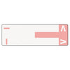 Smead AlphaZ Color-Coded First Letter Combo Alpha Labels, I/V, 1.16 x 3.63, Pink/White, 5/Sheet, 20 Sheets/Pack