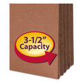 Smead Redrope Drop-Front File Pockets with Fully Lined Gussets, 3.5" Expansion, Letter Size, Redrope, 10/Box
