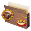 Smead Redrope TUFF Pocket Drop-Front File Pockets with Fully Lined Gussets, 3.5" Expansion, Legal Size, Redrope, 10/Box