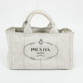 Prada Light Gray Canapa Denim 2WAY Tote Bag #1969 by Bolt Boutique