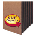 Smead Redrope Drop Front File Pockets, 5.25" Expansion, Legal Size, Redrope, 50/Box