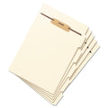 Smead Stackable Folder Dividers with Fasteners, 1/5-Cut End Tab; Top Tab, Letter Size, Manila, 50/Pack