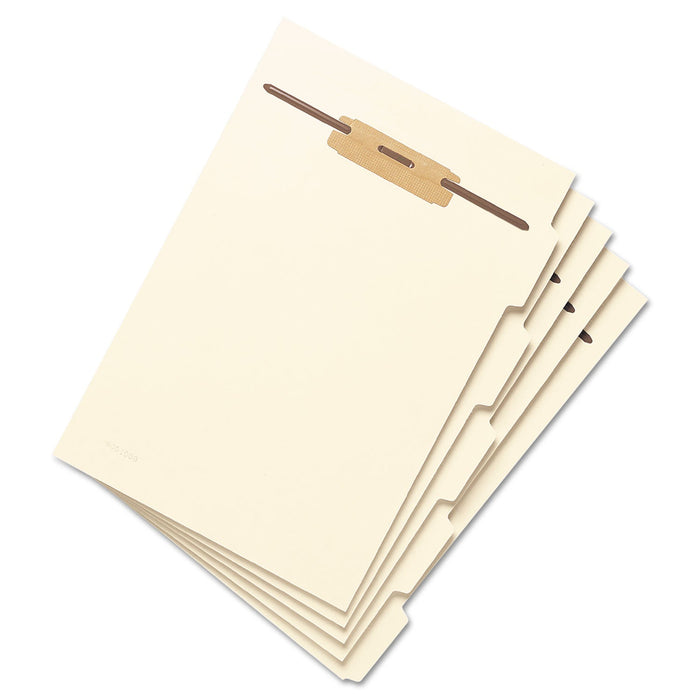 Smead Stackable Folder Dividers with Fasteners, 1/5-Cut End Tab; Top Tab, Letter Size, Manila, 50/Pack