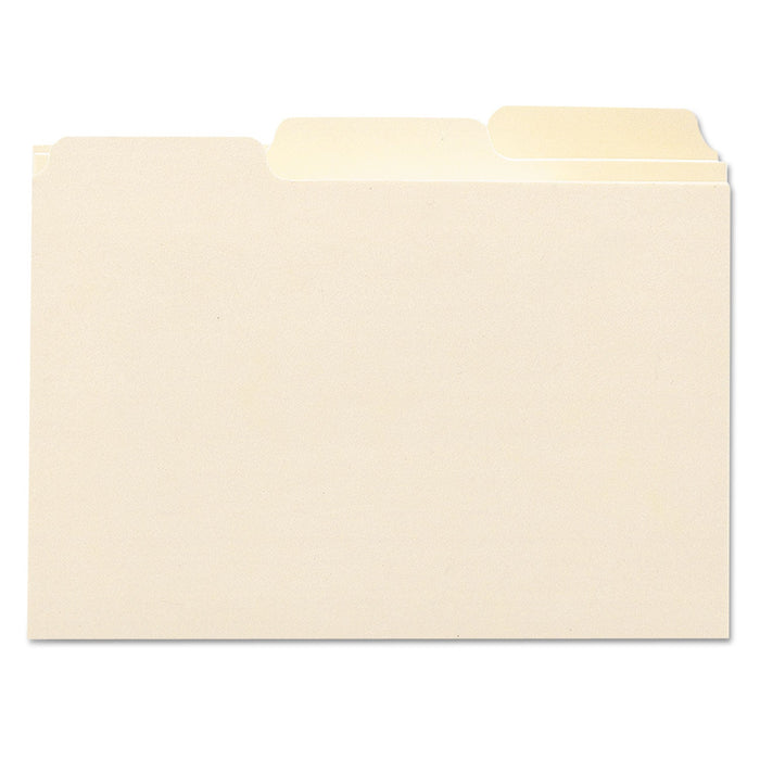 Smead Manila Card Guides, 1/3-Cut Top Tab, Blank, 4 x 6, Manila, 100/Box