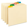 Smead Alphabetic Top Tab Indexed File Guide Set, 1/5-Cut Top Tab, A to Z, 8.5 x 11, Manila, 25/Set