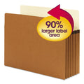 Smead SuperTab Pockets, 5.25" Expansion, Letter Size, Redrope, 10/Box