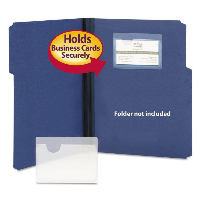 Smead Self-Adhesive Poly Pockets, Top Load, 4.06 x 3, Clear, 100/Box
