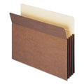 Smead Redrope TUFF Pocket Drop-Front File Pockets with Fully Lined Gussets, 3.5" Expansion, Letter Size, Redrope, 10/Box