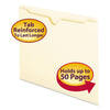 Smead Manila File Jackets, 2-Ply Straight Tab, Letter Size, Manila, 100/Box