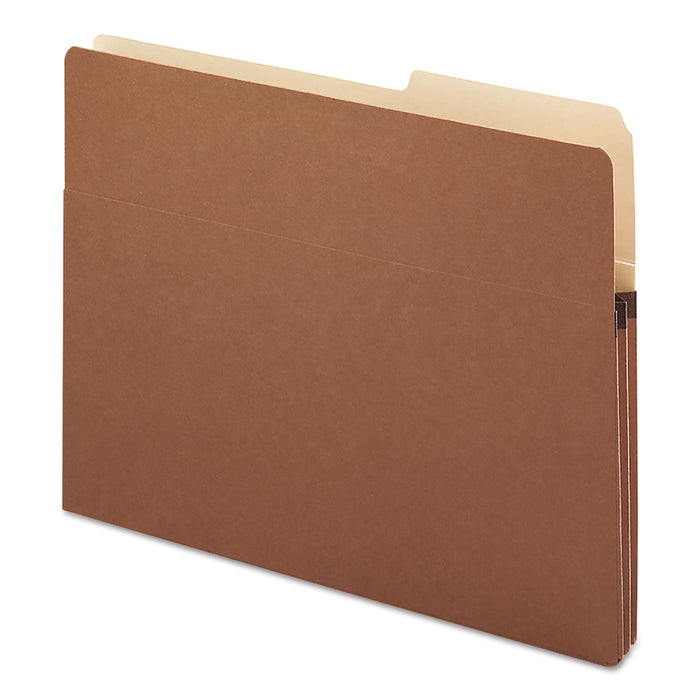 Smead Redrope Drop Front File Pockets with 2/5-Cut Guide Height Tabs, 1.75" Expansion, Letter Size, Redrope, 25/Box