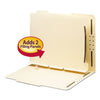 Smead Self-Adhesive Folder Dividers for Top/End Tab Folders with 2-Prong Fasteners, Letter Size, Manila, 25/Pack