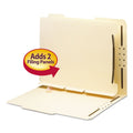 Smead Self-Adhesive Folder Dividers for Top/End Tab Folders with 2-Prong Fasteners, Letter Size, Manila, 25/Pack