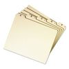 Smead Alphabetic Top Tab Indexed File Guide Set, 1/5-Cut Top Tab, A to Z, 8.5 x 11, Manila, 25/Set