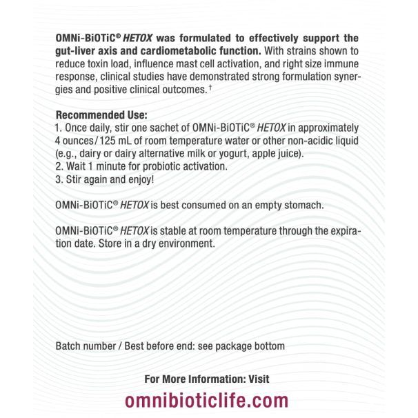 OMNi BiOTiC HETOX Probiotic Liver Detox – Bifidobacterium & Lactobacillus Probiotic Supplement – Hypoallergenic Gut-Liver Support – Non-GMO Detox Cleanse For Men And Women by Pasteur Pharmacy