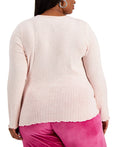Rebellious One Trendy Plus Size Hacci Wrap Blouse by Vanessa Jane