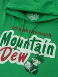 It'll Tickle Your Innards Mt Dew Pullover Hooded Sweatshirt - Green by Tee Luv