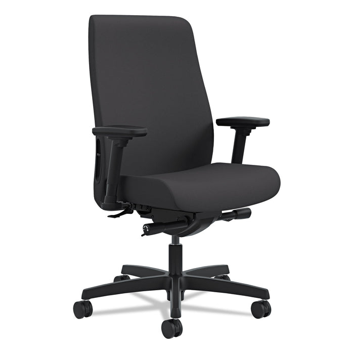 HON Endorse Upholstered Mid-Back Work Chair, Supports Up to 300 lb, 17.5" to 21.75" Seat Height, Black