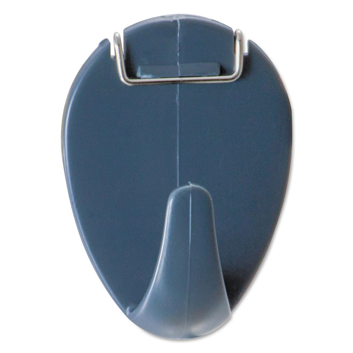 Universal Deluxe Recycled Cubicle Clip with Hook, 40 Sheet Capacity, Charcoal, 5/Pack