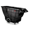 Rubbermaid Structural Foam Tilt Truck, Rectangular, 2,100 lb Capacity, Black