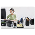 Artistic Urban Collection Punched Metal Business Card Holder, Holds 50 2 x 3.5 Cards, Perforated Steel, Black
