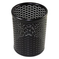 Artistic Urban Collection Punched Metal Pencil Cup, 3.5" Diameter x 4.5"h, Black