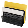 Artistic Urban Collection Punched Metal Letter Sorter, 3 Sections, DL to A6 Size Files, 6.5" x 3.25" x 5.5", Black
