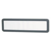 Universal Recycled Cubicle Nameplate with Rounded Corners, 9 x 2.5, Charcoal