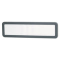 Universal Recycled Cubicle Nameplate with Rounded Corners, 9 x 2.5, Charcoal