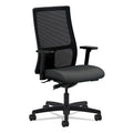HON Ignition Series Mesh Mid-Back Work Chair, Supports Up to 300 lb, 17.5" to 22" Seat Height, Iron Ore Seat, Black Back/Base