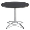 Iceberg CafeWorks Table, Cafe-Height, Round Top, 36" Diameter x 30h, Graphite Granite/Silver