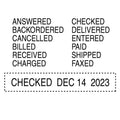 Trodat Professional 12-Message Date Stamp, Self-Inking, 2.25 x 0.38, Black