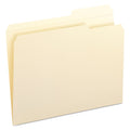 Smead Reinforced Guide Height File Folders, 2/5-Cut Tabs: Right Position, Letter Size, 0.75" Expansion, Manila, 100/Box