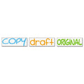 Trodat Interlocking Stack Stamp, COPY, DRAFT, ORIGINAL, 1.81" x 0.63", Assorted Fluorescent Ink