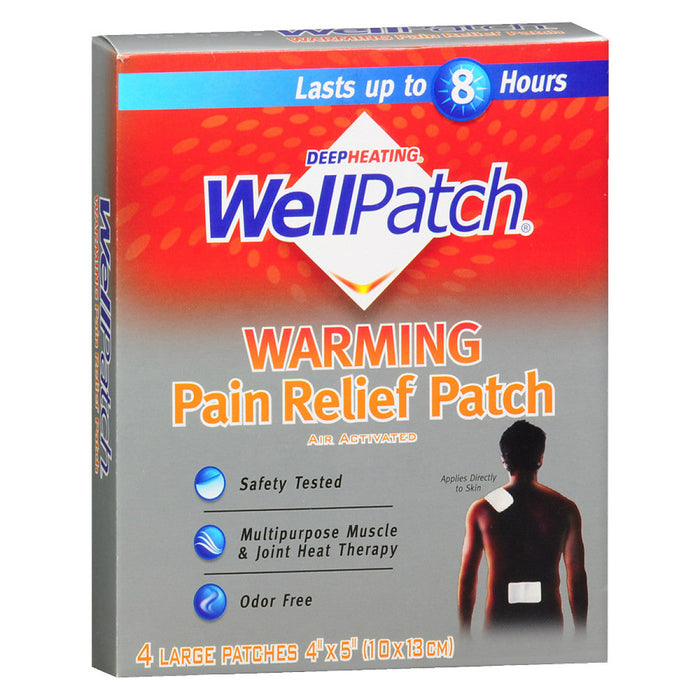 WellPatch® Warming Pain Relief – Large Targeted Heat Patches (4 Count) by Pasteur Pharmacy
