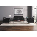 HON Corral Club Chair, 31.5" x 28" x 30.5", Black Seat/Back, Platinum Base