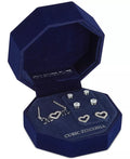 Rh Macys Plated Cubic Zirconia Mom Heart Necklace With Three Piece Earring Se by Vanessa Jane