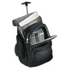 Samsonite Rolling Backpack, Fits Devices Up to 15.6", Polyester, 14 x 8 x 21, Black/Charcoal